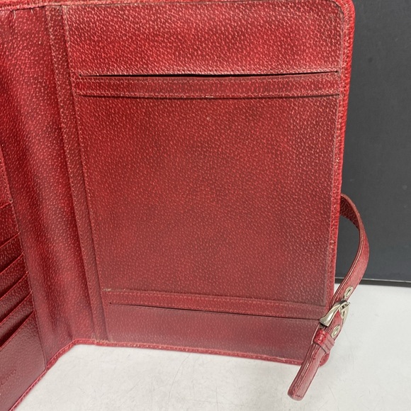 Franklin Covey Red Pebbled Leather Binder Planner - Picture 13 of 17